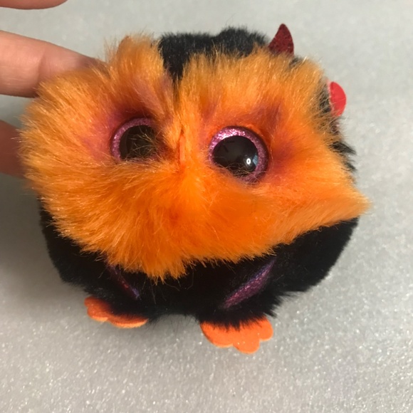 Ty Puffies (Beanie Balls) - WHODINI the 2023 Halloween Orange Owl (3 inch) - Picture 5 of 16